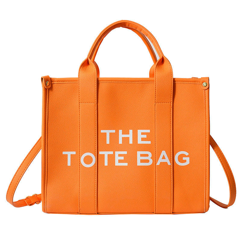 Women's shoulder bag 2025 new style minimalist casual large capacity handbag crossbody bag cross-border letter print tote bag