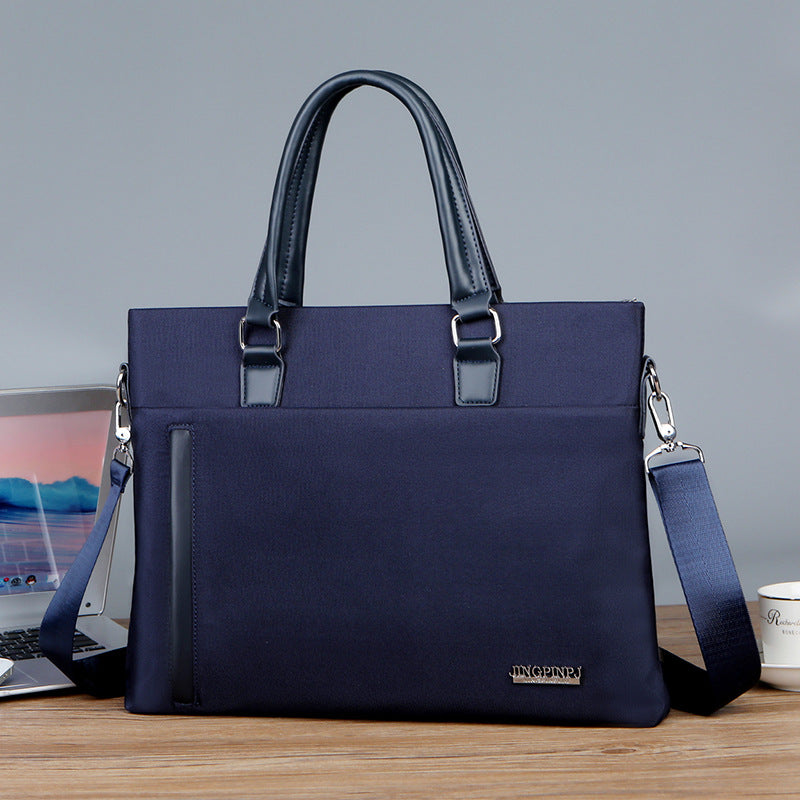 New nylon men's handbag horizontal briefcase wholesale 15-inch men's bag shoulder oblique span bag large-capacity file bag