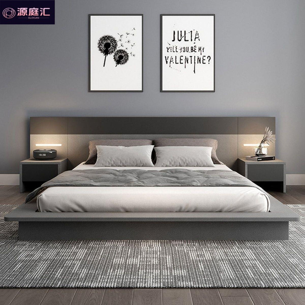 Japanese tatami bed modern casualdouble 1.5m high box storage master bedroom bed platform bed floor-standing low bed