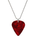 Guitar pick red print hellfire stranger things stainless steel bead chain melon seed buckle necklace cross-border new product