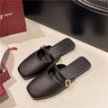 2024summer baotou slippers women's popular ins simple lazy western style sweet fairy style one-line sandals for women