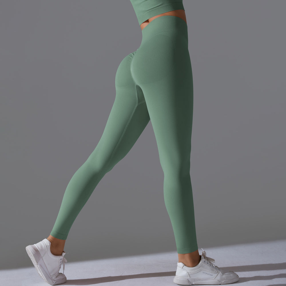 European and american cross-border seamless high-waisted yoga pants - peach lift, tight-fitting leggings, breathable, quick-drying running and fitness workout pants
