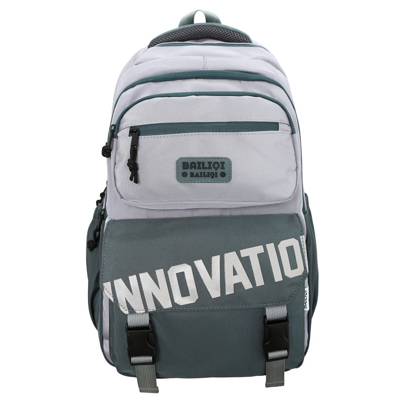 Backpack air cushion shoulder strap support pad schoolbag junior high school student schoolbag casual travel multifunctional compartment schoolbag