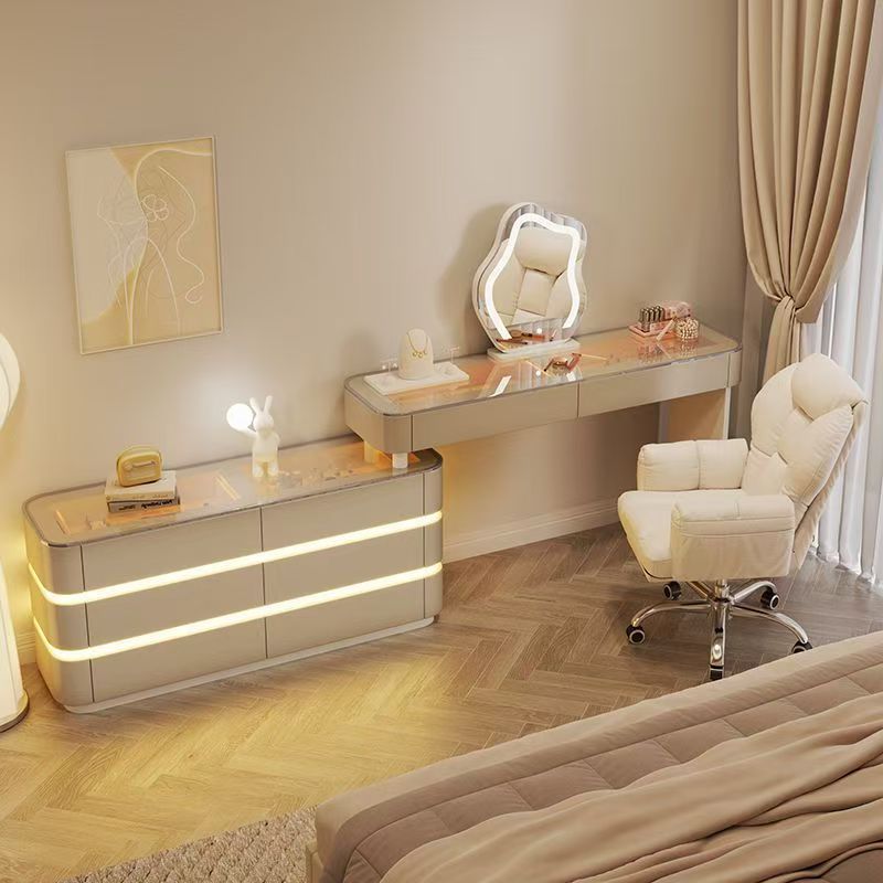New arrival mirror dressing table for home bedroom classy sense chest all-in-one dressing table casual solid wood long dressing table