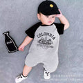 Summer short-sleeved khaki baby clothes baby onesie summer super cute and stylish full-month toddler bag butt clothes summer