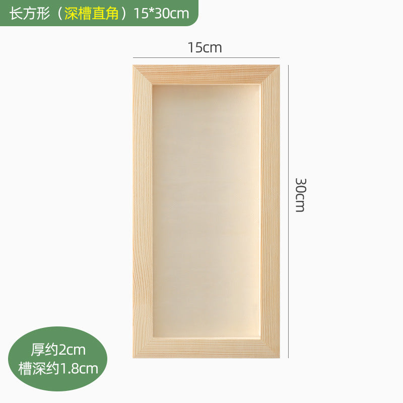 Solid wood clay picture frame mounted wood clay photo frame handmade DIY material wood frame colored clay works display empty frame