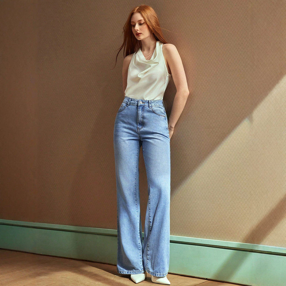 Pre-sale-66009# cross-border fashion foreign trade slim fit casual versatile women's jeans