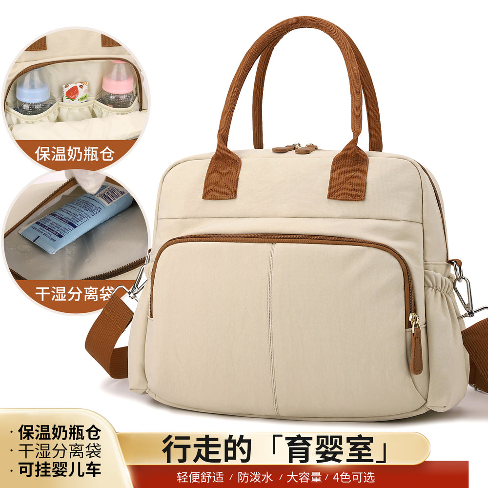 New fashionable mommy bag - tote style hospital bag, insulated bottle holder, large capacity maternity bag, multifunctional pregnancy bag for expecting mothers