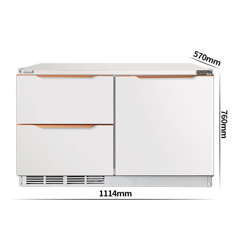 Meiling 228l horizontal refrigerator - commercial/residential, two-door, air-cooled, inverter, computer-controlled temperature, built-in low-profile refrigerator