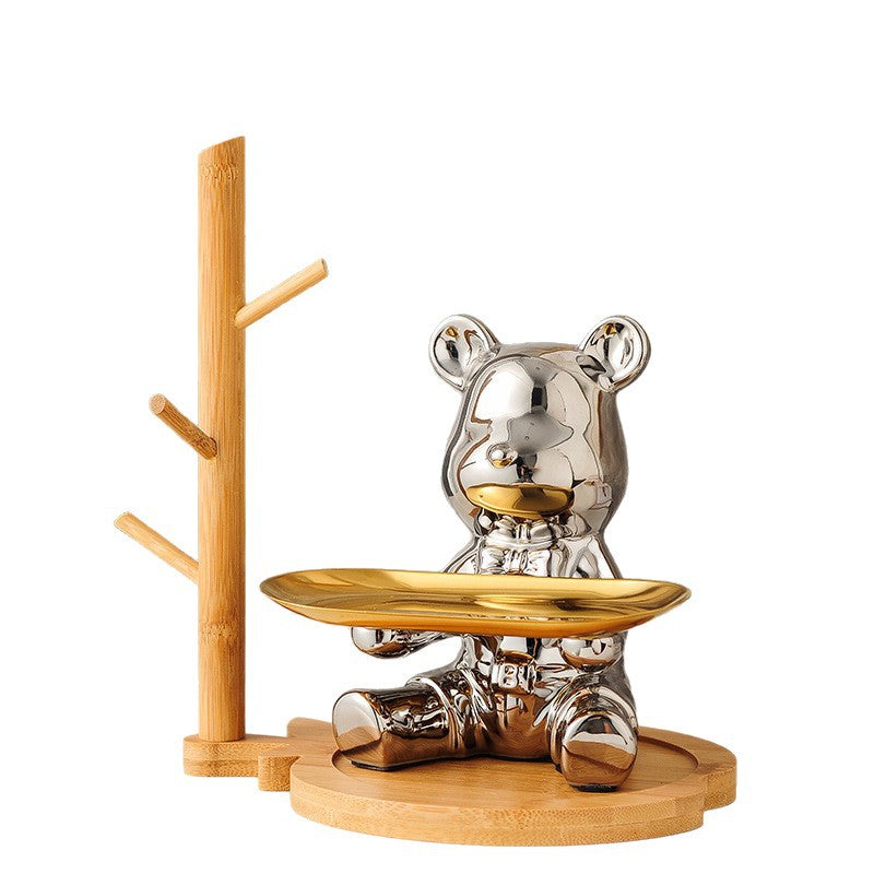 Entryway console table key holder tray - violent bear design, luxury & high-end home decor accent