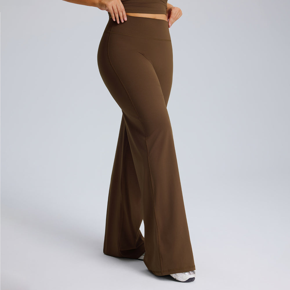 European and american plus size straight leg yoga pants - high waist, slimming, loose fit, women's casual versatile flare leggings for fitness