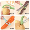 Stainless steel multi-purpose peeler - kitchen gadget for home use - potato, fruit, and vegetable peeler - fruit knife - melon peeler