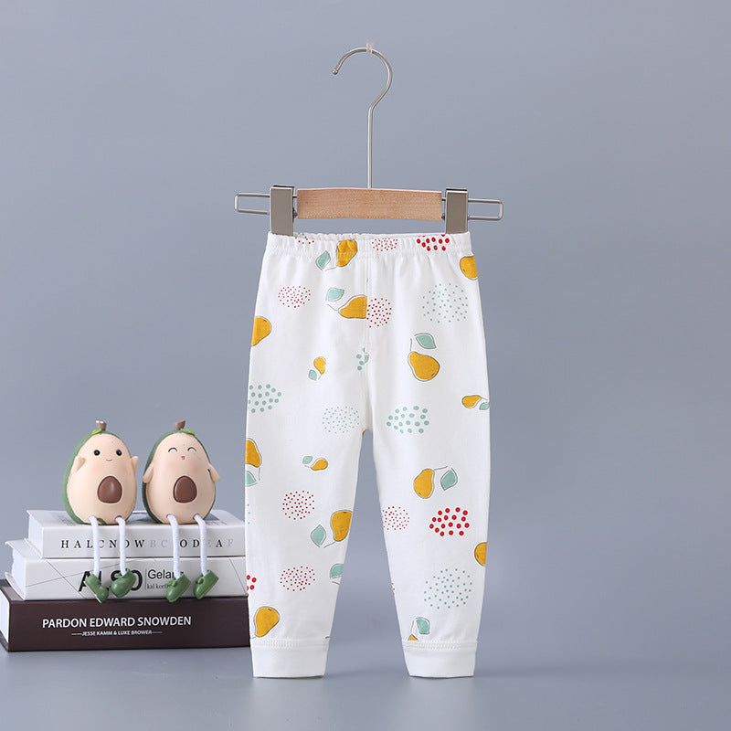Baby long johns newborn baby pure cotton open crotch pants girl spring & fall thin inner wear single boy bottom pants