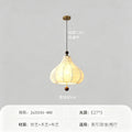 New chinoiserie fabric gourd chandelier zen tea room restaurant single head chandelier b&b retroprinting atmosphere chandelier