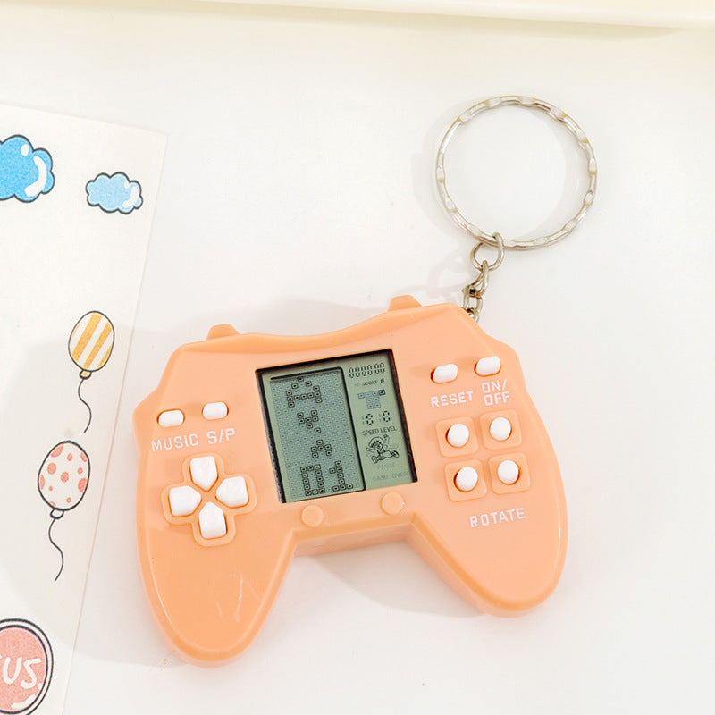 Mini tetris game console keychain - retro handheld arcade - nostalgic backpack charm - wholesale for street vendors