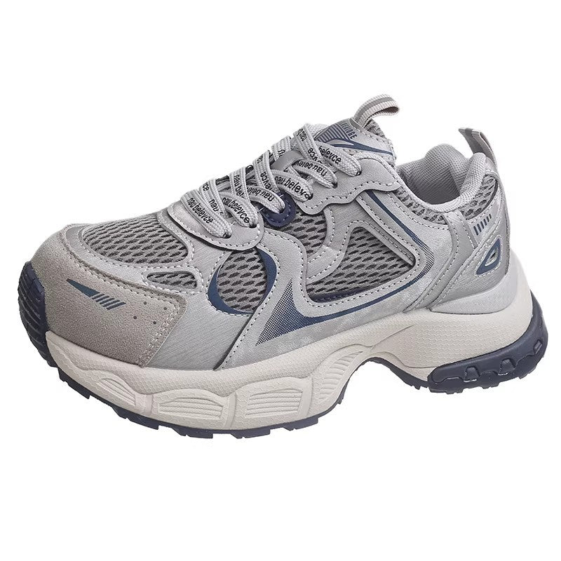 Thick sole heightened dad shoes women's 2026new arrivalspring sports casual shoes best selling petites mesh women's shoes