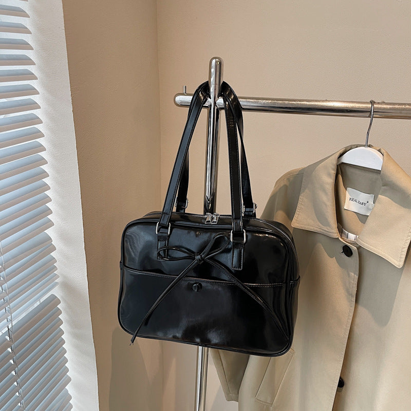 Simple and large-capacity backpack bag women's 2025 spring new trendy Korean underarm bag high-end shoulder tote bag