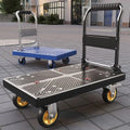 Flatbed trolley silent foldable trolley flatbed trolley transport truck for home portable brake steel pipe