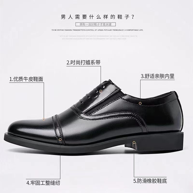 2024 hot-selling men's business leather shoes: new casual summer shoes, versatile middle-aged dad shoes, dropshipping available