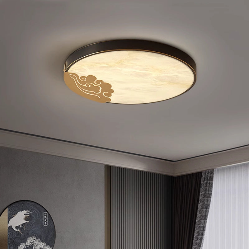 Ultra-thin led ceiling light New Chinese all-copper ceiling light Simple modern kitchen Study Balcony Room Bedroom light