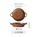 8inch double ear pan-brown