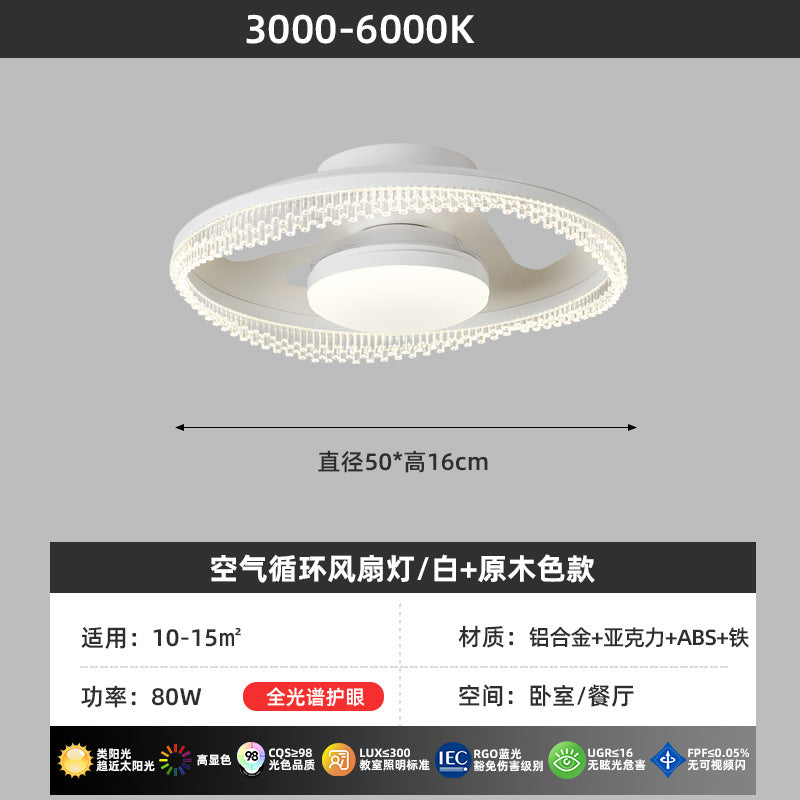 [Strict selection] Anti-direct blowing bladeless fan light Main ceiling light 2025 New children's room invisible ceiling fan Electric fan