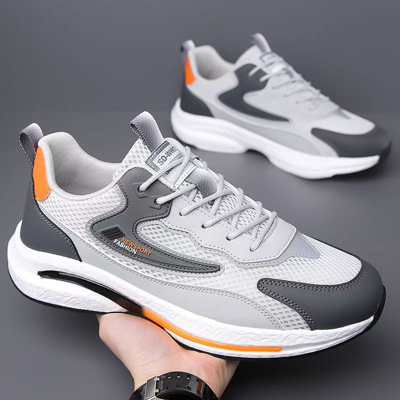 2025 winter new men's breathable casual sneakers, mesh anti-odor shoes, men's soft sole versatile running shoes