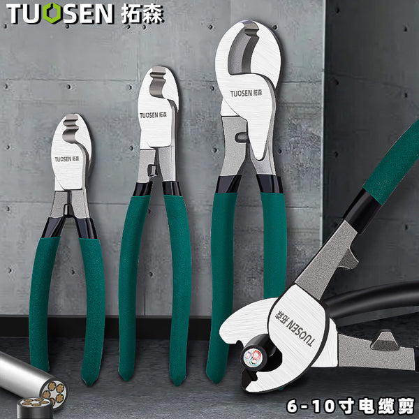 Tuosen Hardware Tools 6/8/10 Inch Wire and Cable Breakers Electrical Cable Scissors Manual Tools Cable Scissors