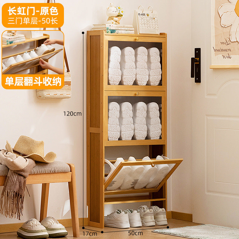 Simple shoe rack household door multi-layer with door dust-proof entry shoe rack shoe cabinet high vertical integrated storage rack