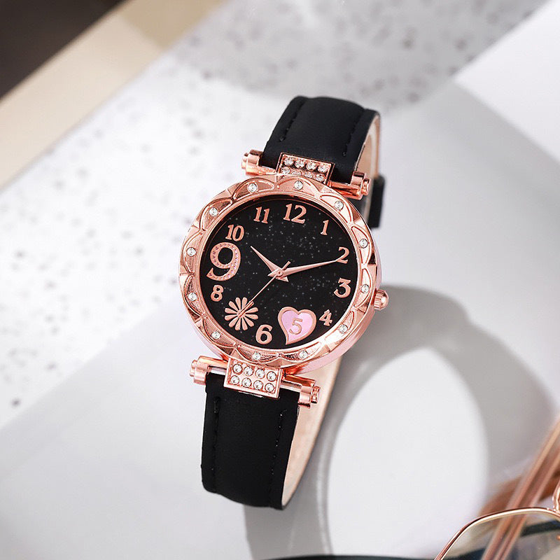 Wholesale in-stock set: minimalist fashion quartz watch for women - versatile, stylish, and perfect for casual wear