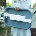 Newly upgraded outdoor folding trash can rack - portable storage for camping, home, and outdoor kitchen use - includes outdoor trash bag holder