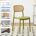 Creative rattan back chair-green