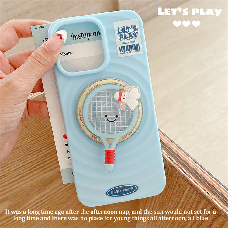 Magnetic solar case for apple 16 pro - ping pong phone case with iphone 13 badminton stand protective cover