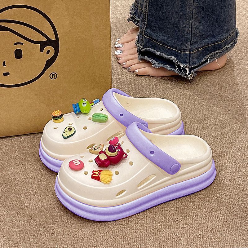 2025 summer new collection: closed-toe slides - trendy, platform, thick-soled, non-slip, wear-resistant clogs & sandals for outdoor wear
