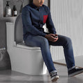 Squatting and sitting dual-purpose toilet siphon can squat or sit, large diameter, large impact, deodorizing filter, anti-clogging, dual-purpose toilet ceramic