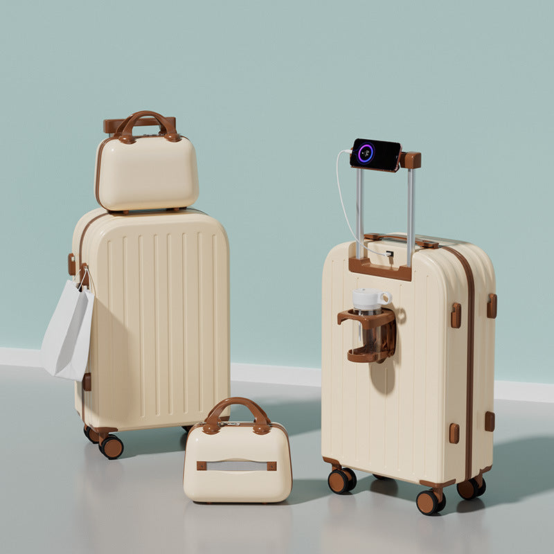 New 26-inch child and mother suitcase, men's and women's universal wheel trolley case, strong and durable password case, 20-inch suitcase