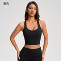 High-impact sports bra for women, shockproof, push-up, racerback tank top, suitable for running, outdoor wear, fitness, and yoga. model: yg-1011