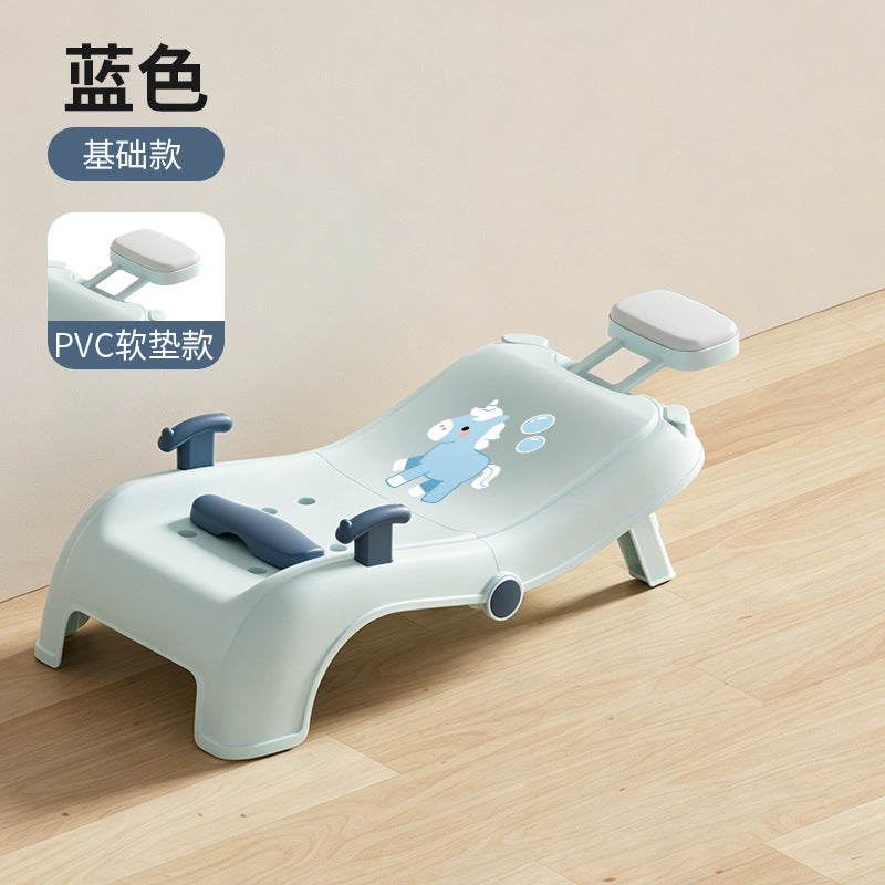 Foldable baby bath chair - anti-slip, reclining design for easy hair washing at home