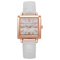 New fashion women's crocodile-embossed leather belt watch - square roman numeral quartz wristwatch for students (export model)