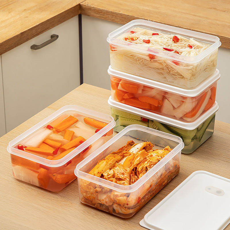 Kitchen large-capacity kimchi box sealed fresh-keeping box food-grade refrigerator special storage box with lid cold vegetable box