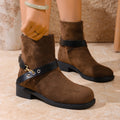 plus sizefall and winternew arrival round toe thick heel slimming look british style women's easiest for match soft bottom buckle casualboots