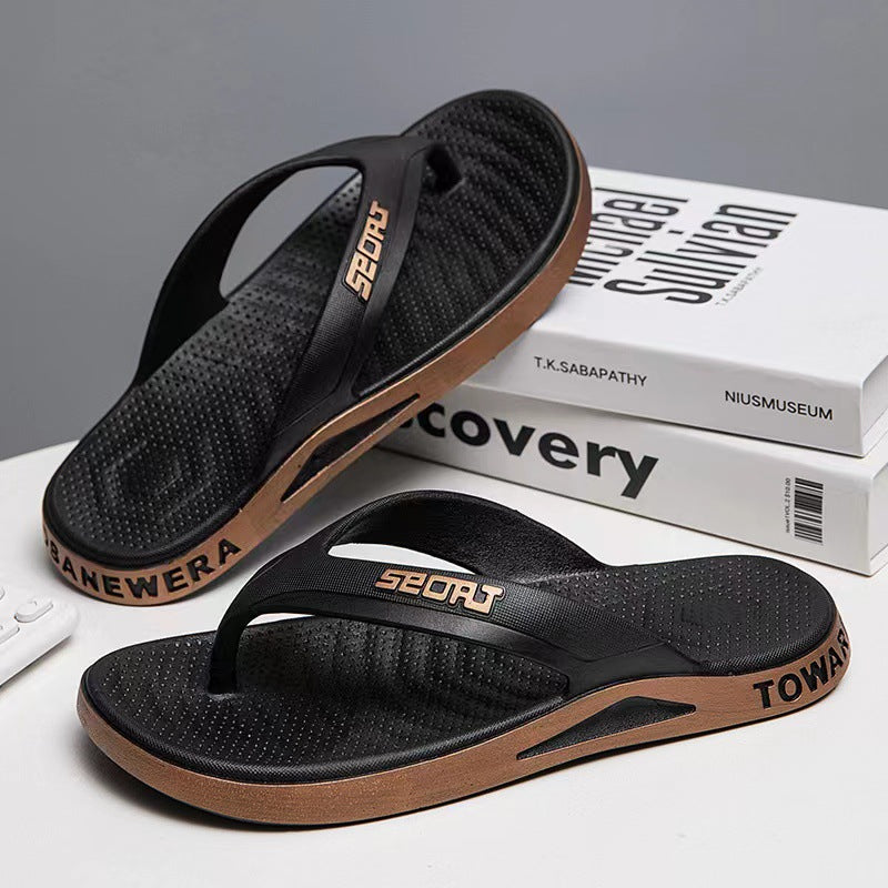 New casual flip-flops men's outwear non-slipfashioncasual flip-flops men's breathable beach sandals wholesale