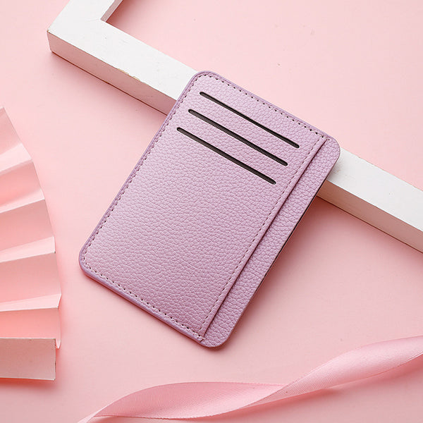 Pu card holder wholesale ultra-thin card bag for women, small, exquisite and large-capacity multi-card student card bag for women, short wallet.
