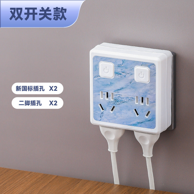 86-type slim converter socket multifunctional wireless extension strip panel usb fast charging multi-outlet cute plug
