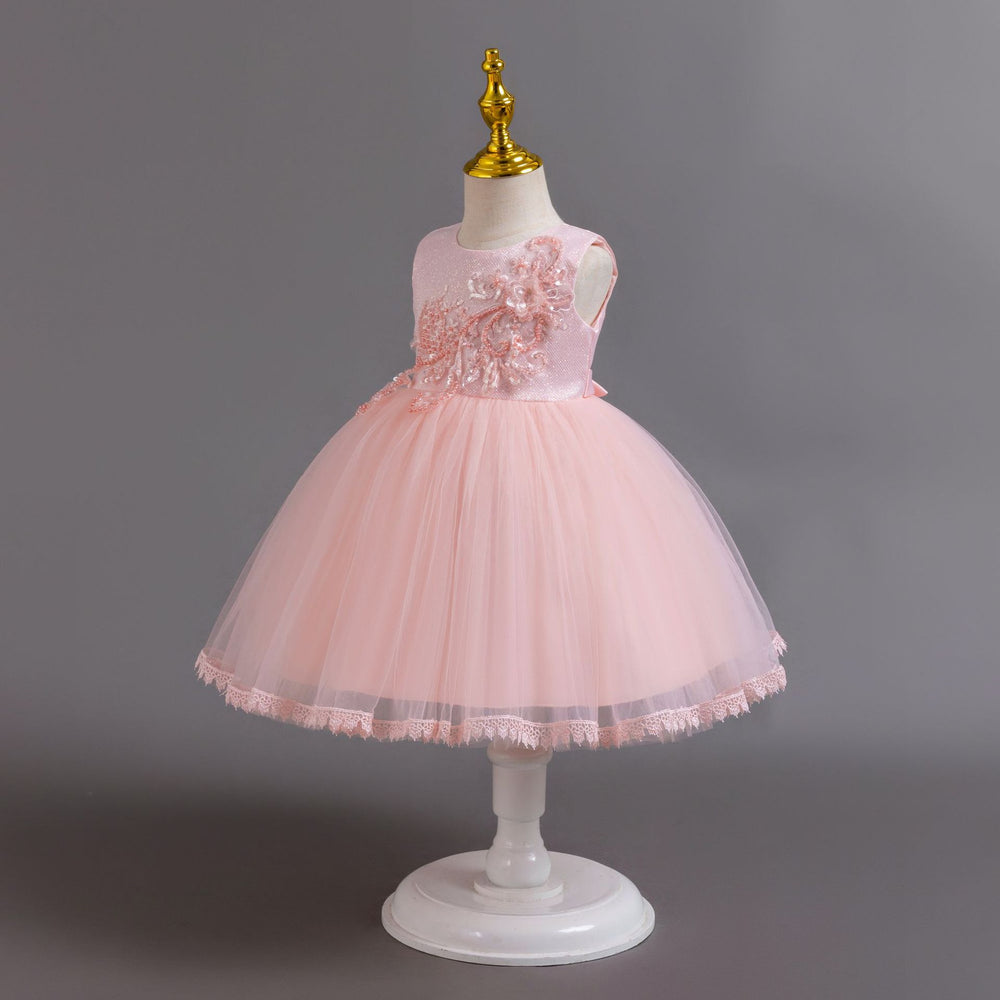 Export ready-made baby girl princess dress puffy gauze cake dress first birthday dress kids dress