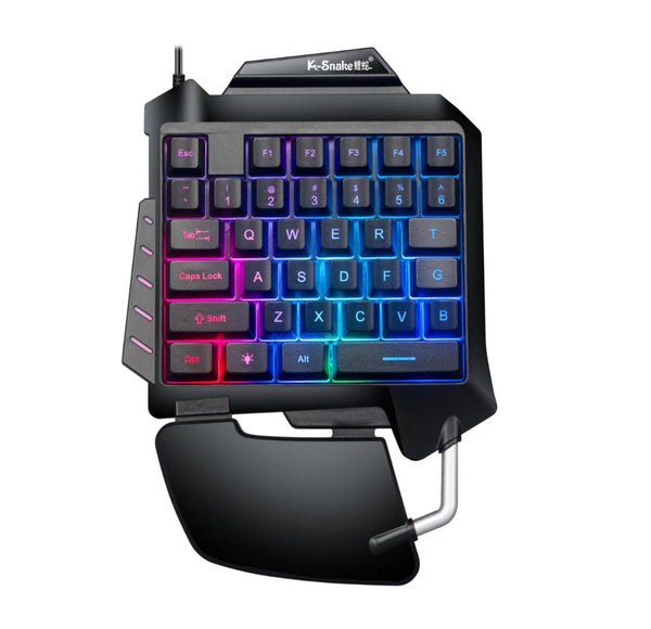 Viper G92 one-handed keyboard mobile game luminous mechanical feel keyboard keypad   wholesale