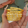 middle east ethiopian byd lady irregular zircon bracelet bridal wedding luxury party gift