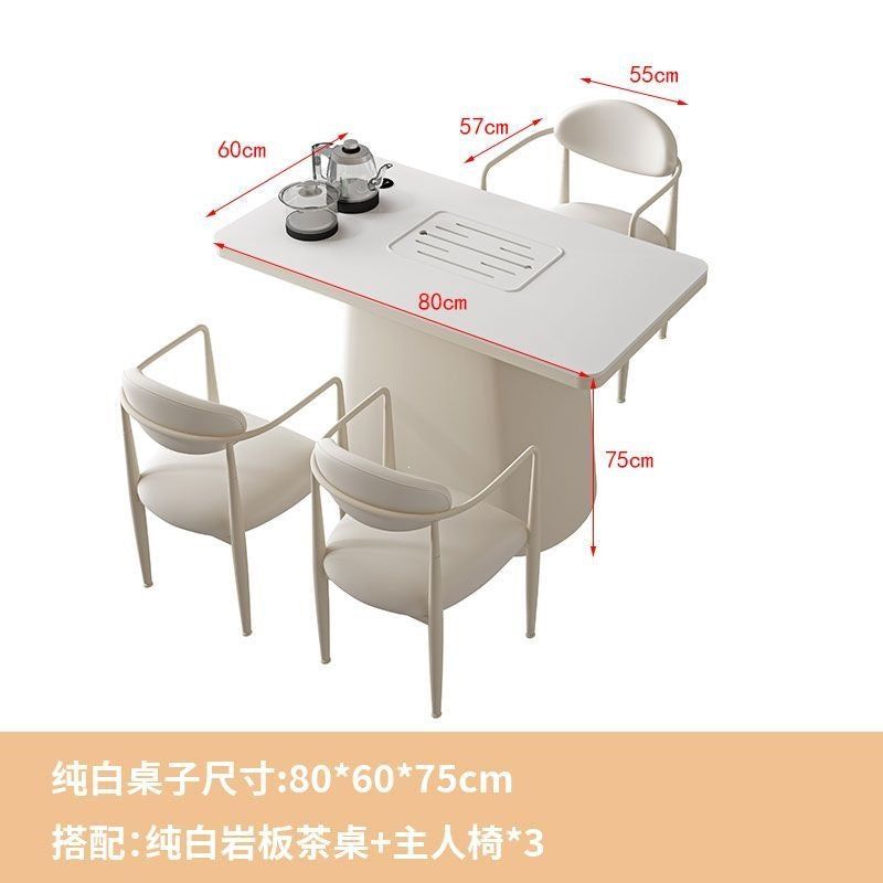Cream style small apartment balcony tea table and chair combination modern casual water kettle all-in-onefor home tea table new arrival