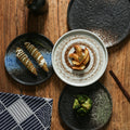 Vintage ceramic dinner plate - stylish, high-value round plate with rim, perfect for restaurants and home use. japanese-style, high-temperature resistant steak plate