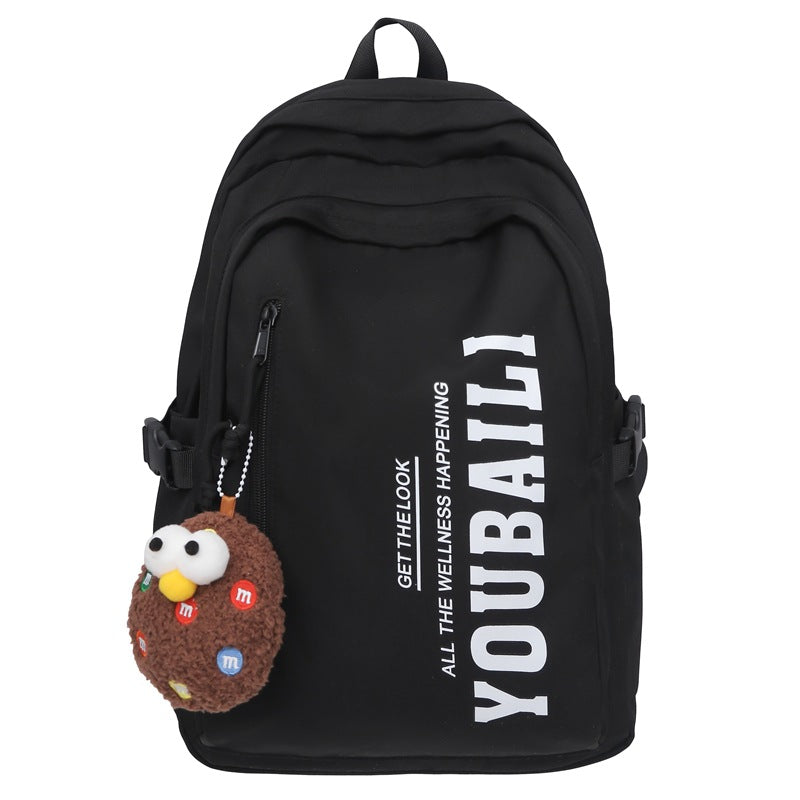 School bag for girls, junior high school students, middle school students, large capacity, versatile burden reduction, fashion trend, high school college students, backpack